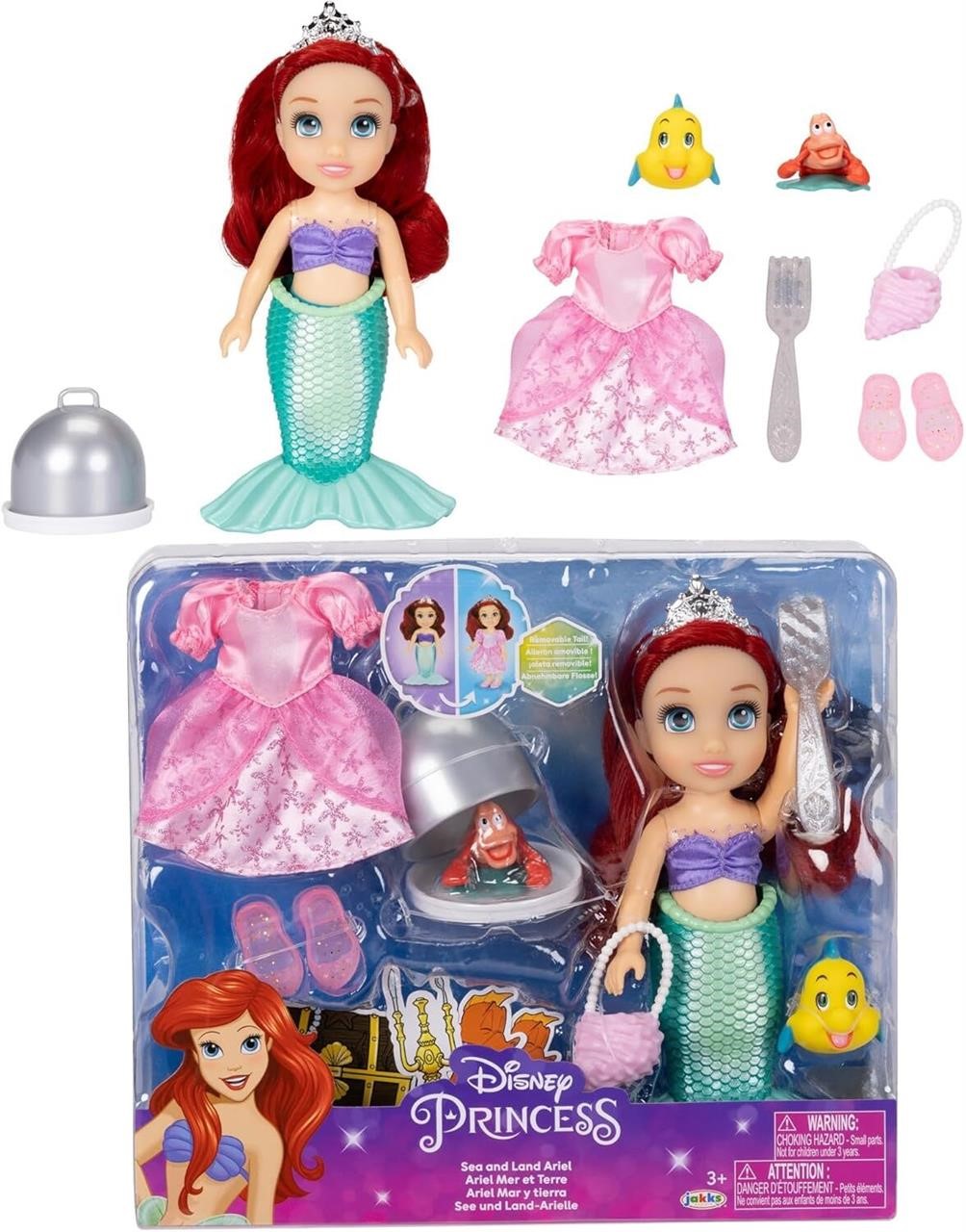 Ariel Doll with Sebastian & Flounder 6-inch