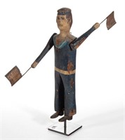 AMERICAN FOLK ART CARVED AND PAINTED SAILOR