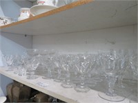 SHELF LOT ASSORTED CRYSTAL STEMWARE