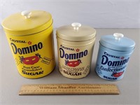 Domino Sugar Metal Canisters