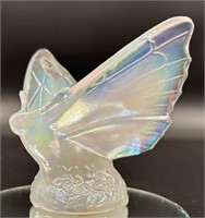 Fenton French Opal Iridized Butterfly - Has Small