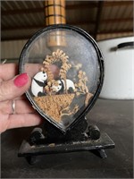 Hand Carved Chinese Cork Diorama Panda Scene