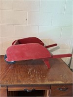 Vintage red  wheelbarrow