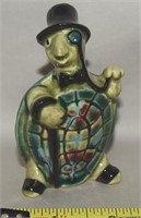 1949 Ceramic Arts Studio Tortoise Turtle w/ Cane