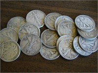 Lot of (20) Walking Liberty Halves