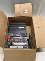 10 VHS tapes