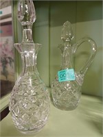 Two Waterford Salad Oil Bottles