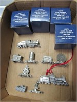 Miniature Metal Train Cars (Anheuser, Coca Cola)