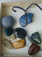 10pcs Of Polished Stone Incl. Bear Shape Sodalite