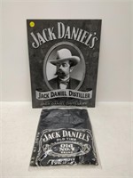 jack daniels tin sign and t-shirt