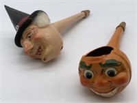 2 German Halloween Pipe Noise Makers