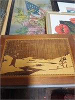 2 Fred Hepting Inlaid Wooden Pics