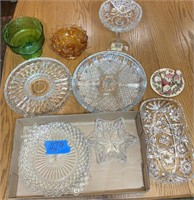 Crystal & glassware platters, serving trays ,