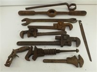 Lot of Cast Iron Antique Tools - Large Wrenches