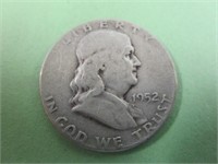 1952 Ben Franklin Half Dollar