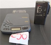 T - CASIO CD PLAYER & SONY MICROCASSETTE-CORDER