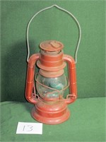 Red Dietz Clear Globe Lantern (9" High)