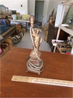 Vintage Cast Metal Statue of Liberty Lamp