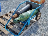 Oxygen and Acetylene Tanks on Cart
