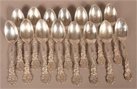 15 Gorham "Versailles" Sterling Silver Teaspoons.