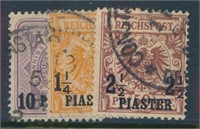 GERMANY OFFICES IN TURKEY #1 & #11-12 USED FINE-VF