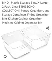 (3) XL  Plastic Storage  Bins