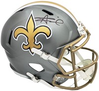 Alvin Kamara Autographed New Orleans Gray Helmet