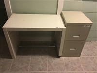 FILE CABINET 2 DRAWER/ WORK TABLE