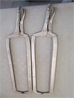 two large vise grips