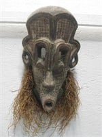 11" Indigenous Wood Carved Mask