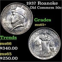 1937 Roanoke Old Commem 50c Grades GEM+ Unc