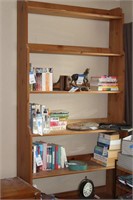 Wooden bookshelf, 6 shelves