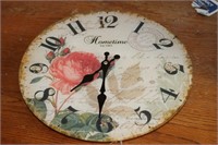 Home time glass faced clock