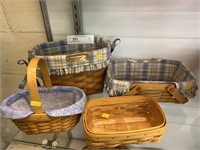 (4) Longaberger Baskets