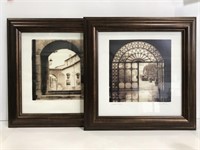 Two framed archway photos