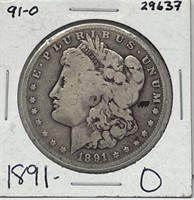 1891-O Morgan Silver Dollar