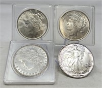 3 Silver Dollars; Silver Eagle