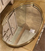 Tray with mirror bottom