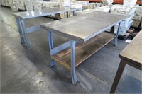 Qty (2) Metal Workshop Tables