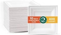 ECO SOUL Pearl White 8 Inch Square [400-Pack]