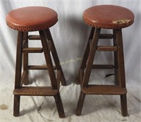 Mid-century Modern Chestnut Keg Stools