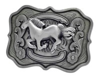 Unisex Running Horse Country Western Belt Buckle