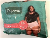 Depend Size L Ladies 17 Pack Underwear