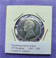 Presidential Series Token Lyndon B. Johnson