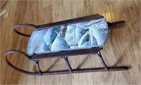Old hand-painted bentwood sled