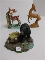 (3) Animal Figurines