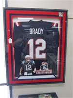 FRAMED TOM BRADY JERSEY-SIGN,CERT