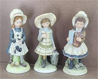 3 Holly Hobbie Porcelain Figurines