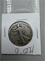 1935-D  Silver Walking Liberty Half Dollar