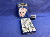 Double Six Dominoes, 27 Count in Metal Case